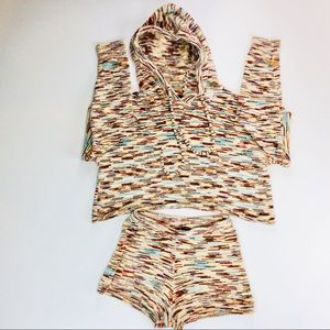 UO Out from Under Patterned Fleece Hoodie & Short